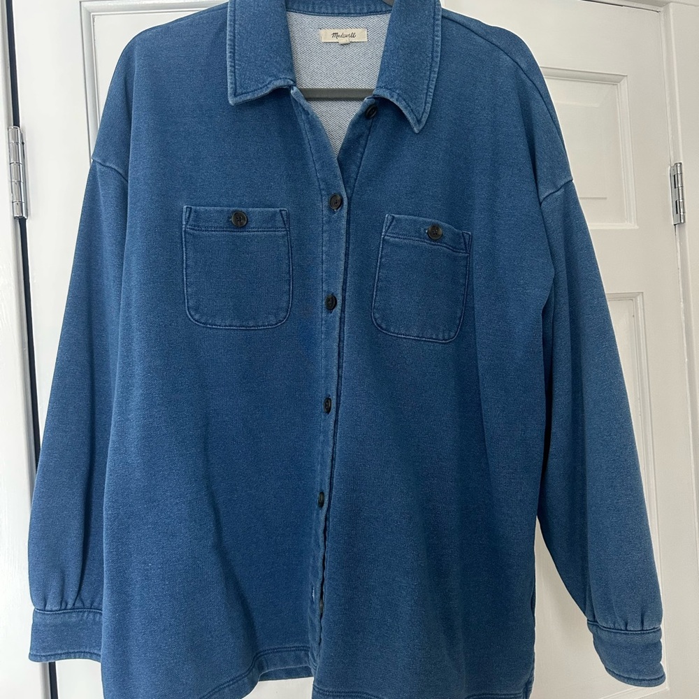 Madewell Women's Blue Button Down Shirt